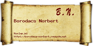 Borodacs Norbert névjegykártya